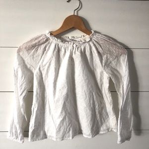 GAP White Swiss Dot Top (Girls size M)
